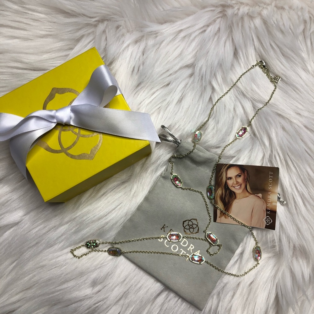 Kendra Scott Dichroic Kellie Necklace-Gold